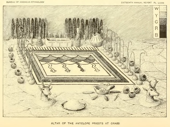 hopi-antelope altar oraibi detail
