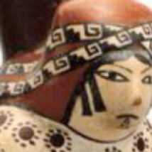nasca-300-500 CE-women suddenly appear in art-face
