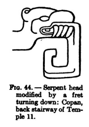 Serpent head as modified fret